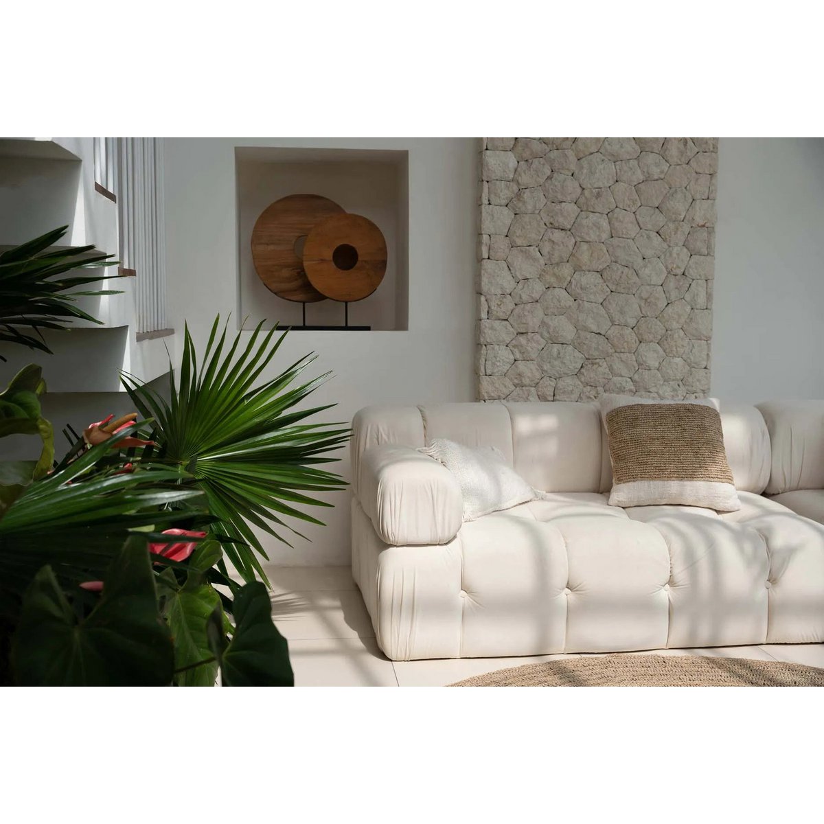 The Teak Disc on Stand - L