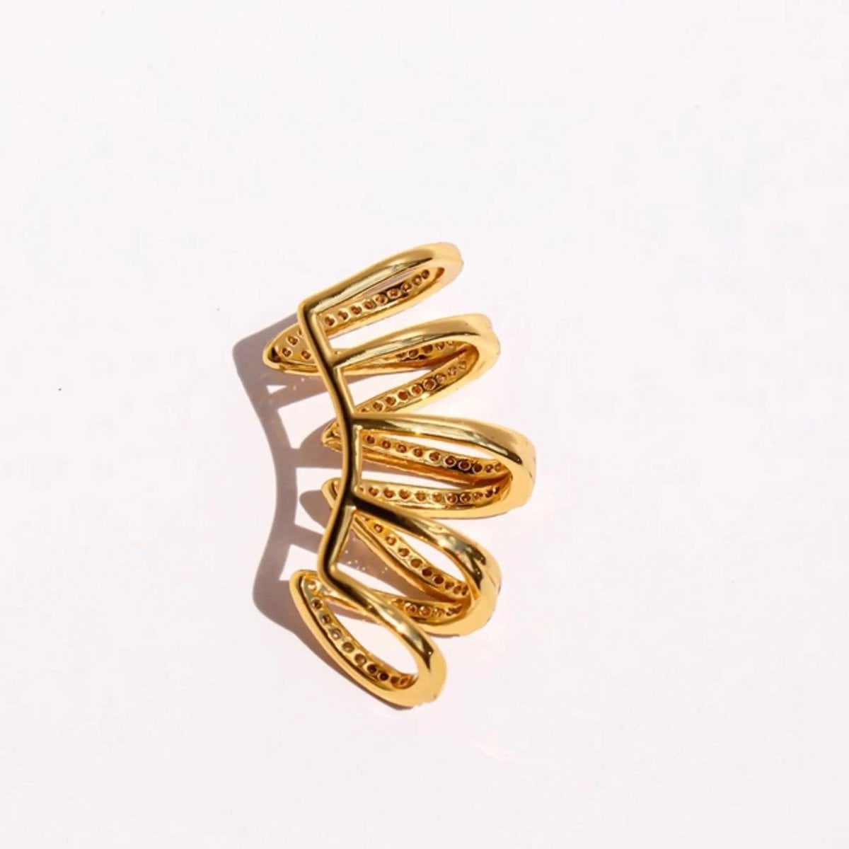 Dazzling Wrapped Line Ear Cuff-One piece