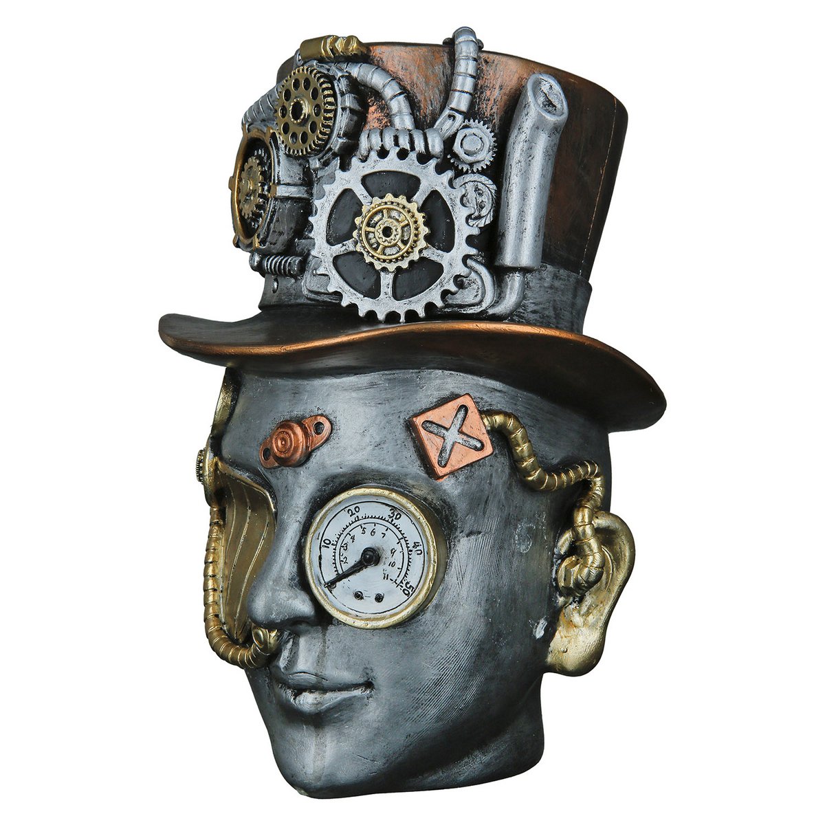 Poly sculpture "Steampunk Female"