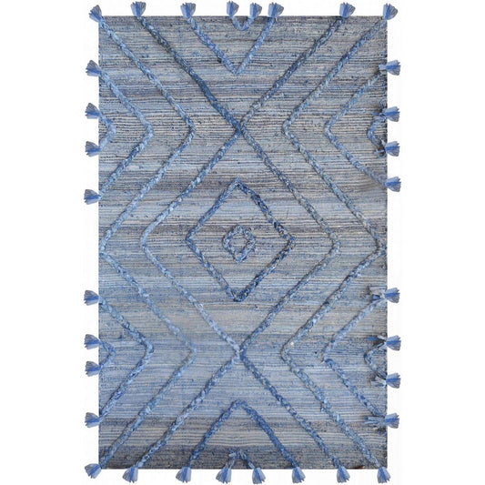 Tapis Worgan denim Bleu/ivoire 120 x 180