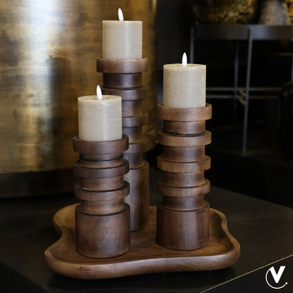 Candle holder - Vail walnut *Expected arrival at the end of September