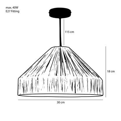 Hanging lamp Elisa Light brown