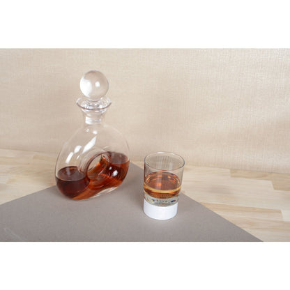 Glass whiskey carafe with 19x27.5cm hole