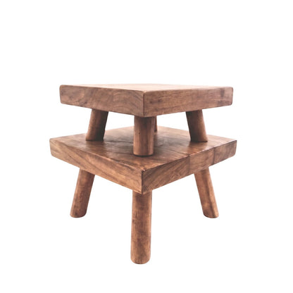 Decorative wooden support 23x23x14.5cm