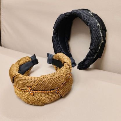 Crystal Embellished Braided Statement Headband