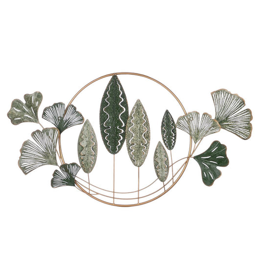 Wall relief ginkgo wreath H.60 cm