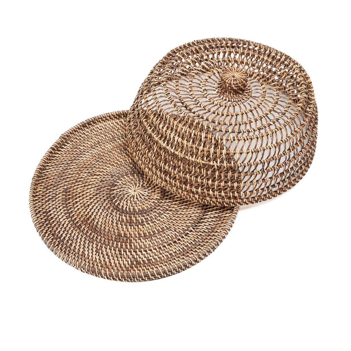 The Rattan Food Cover - Natural Brown - L