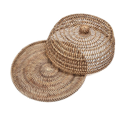 The Rattan Food Cover - Natural Brown - L