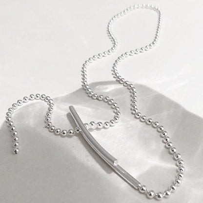 Minimalist Longline Ball Chain Necklace