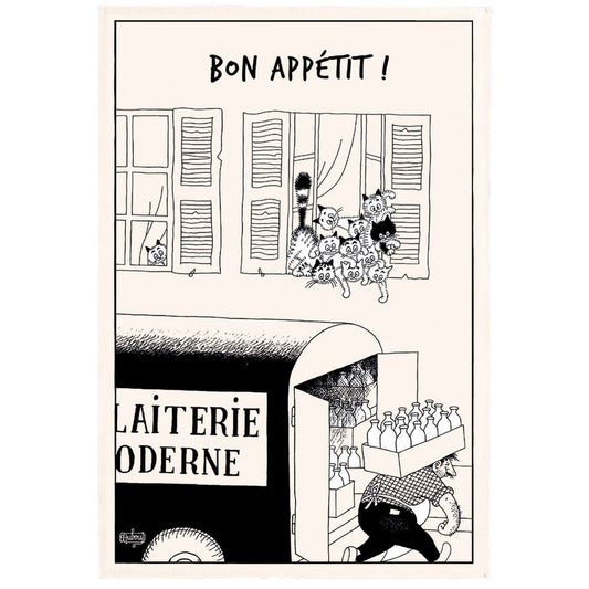 Dubout bon bon appetite ecru 48 x 72