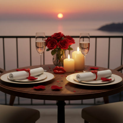 Set of 4 red mouth napkin rings