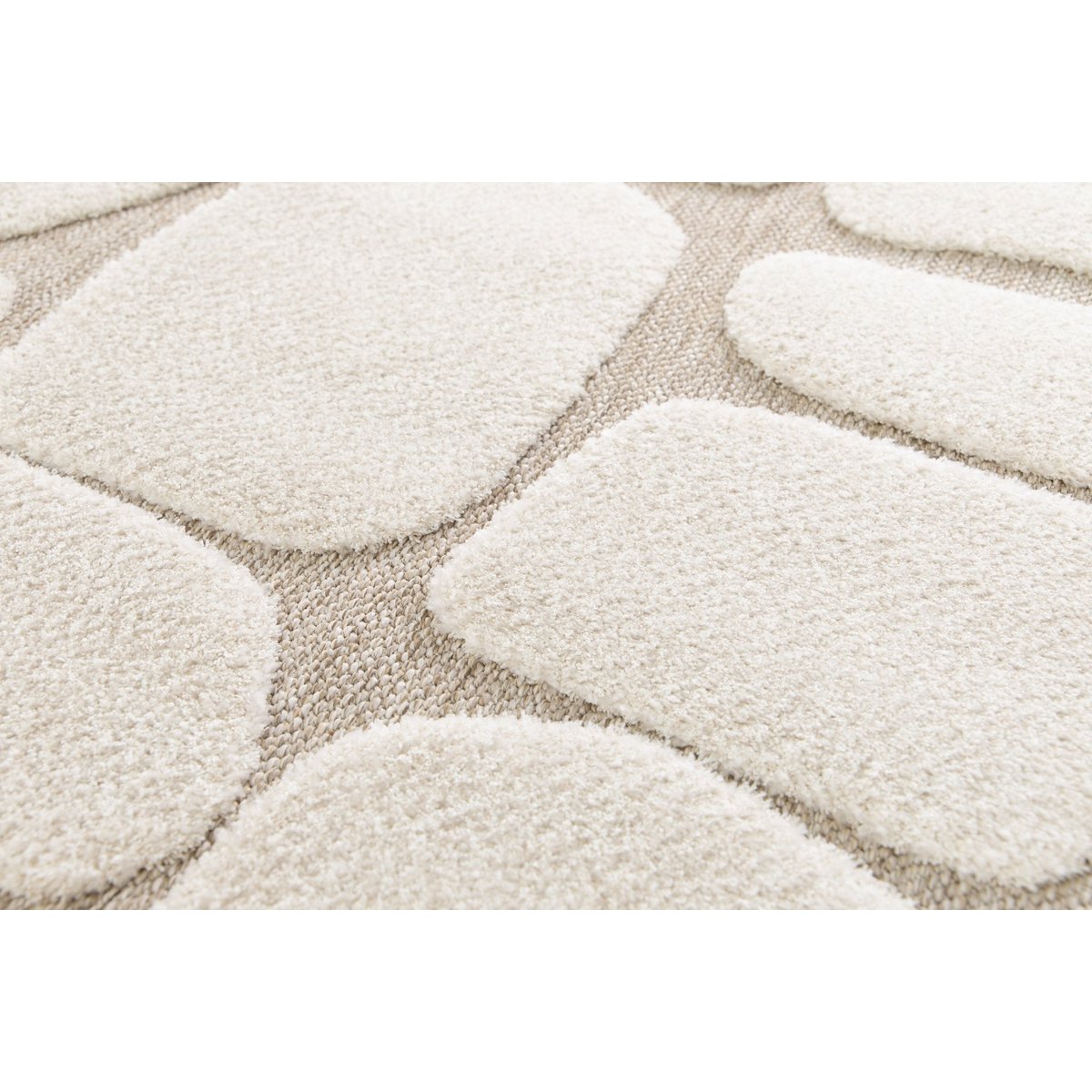 Tapis en relief style japandi GALET