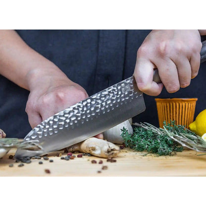 Knives and Kitchen Accessories Set - The Starter Set Deluxe Edition (A): 2 knives (paring knife + Santoku) + honing steel