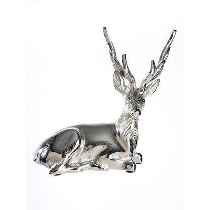 Rolf deer figure, silver-colored, height 23 cm