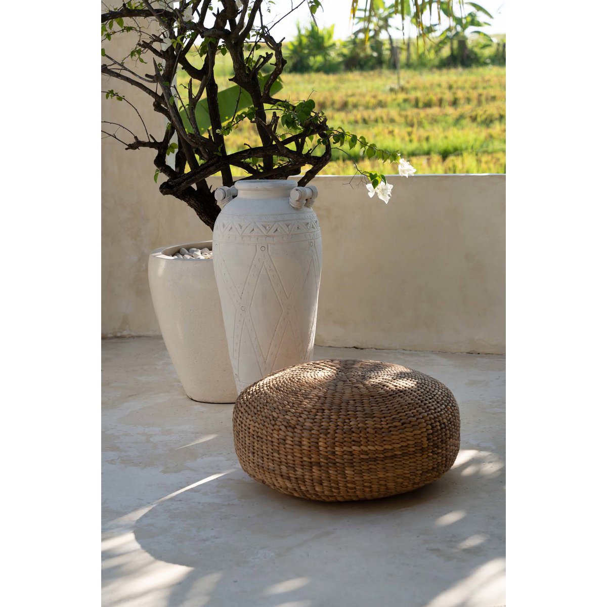The Hyacinth Pouffe - Natural - M