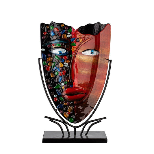 Glasart oval decorative vase Face "Visage"