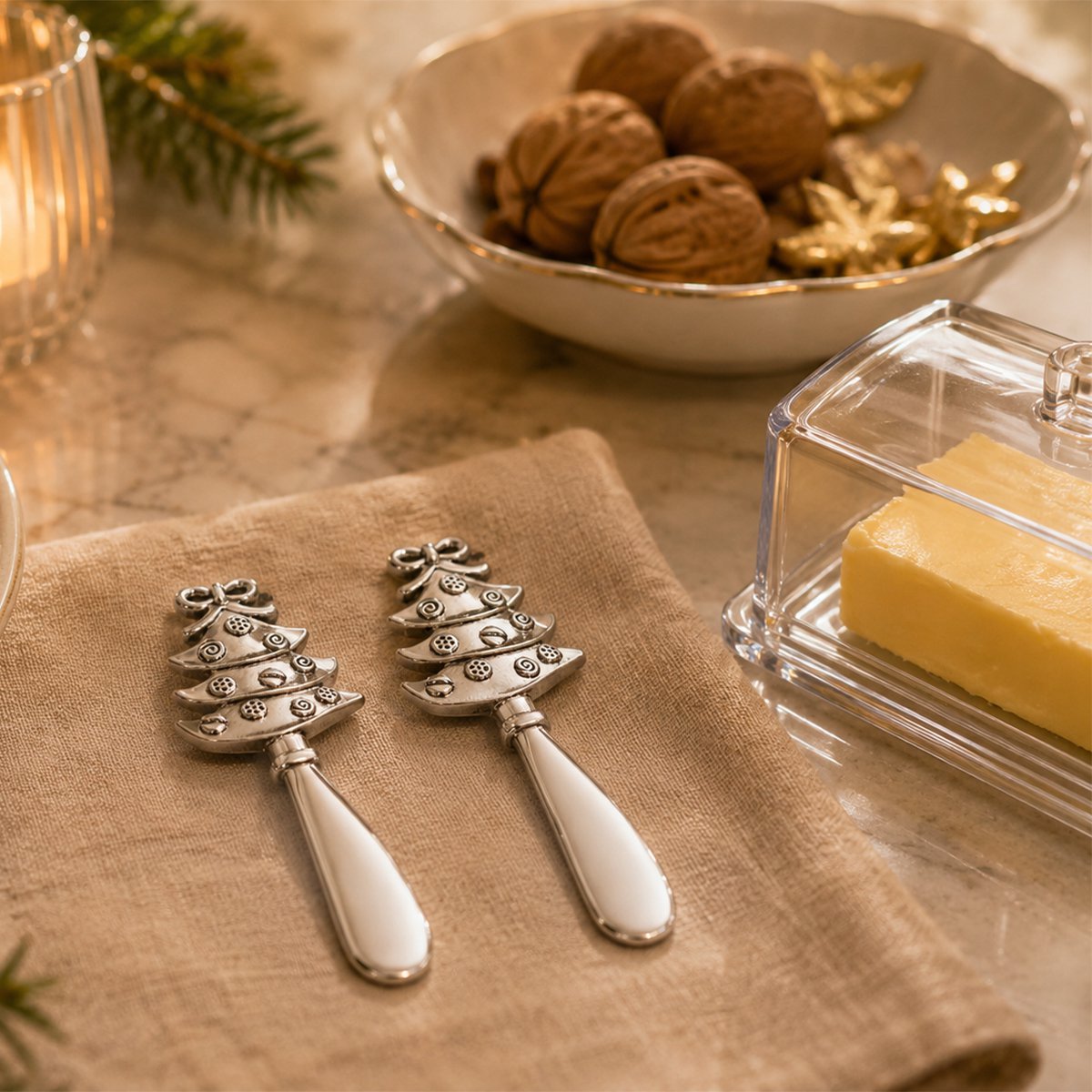 Fir silver spreaders - set of 2