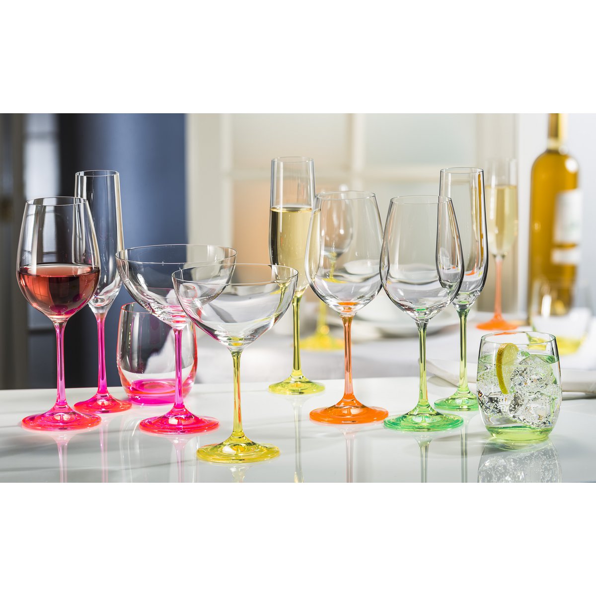 COCKTAIL GLASSES NEON 340 ML - SET OF 4