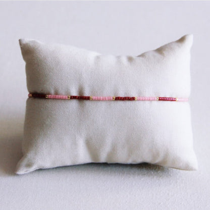 Miyuki bracelet color blocking - bordeaux/lilac