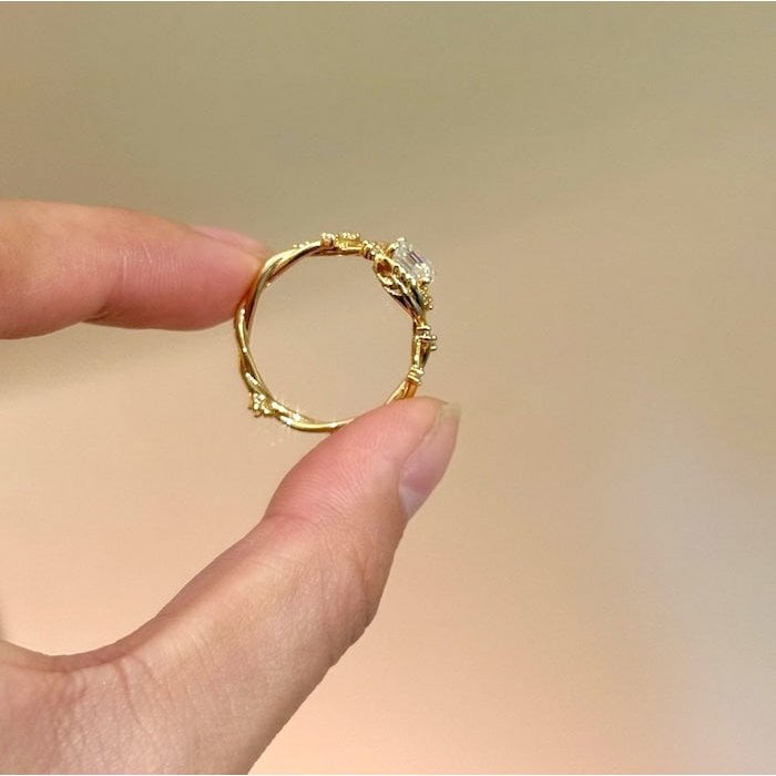Gold Vermeil Flower Branch Ring
