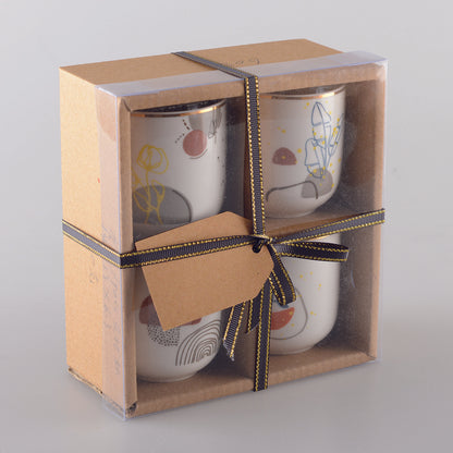 SET OF 4 COFFEE CUPS 90ML ART DECO