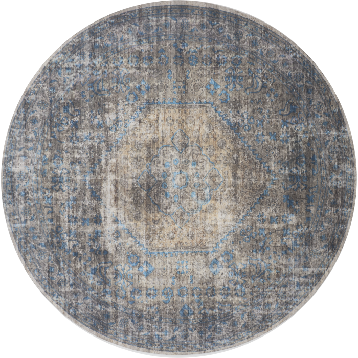 Rug Madel Round Green / Blue ø120 cm