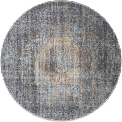Rug Madel Round Green / Blue ø120 cm