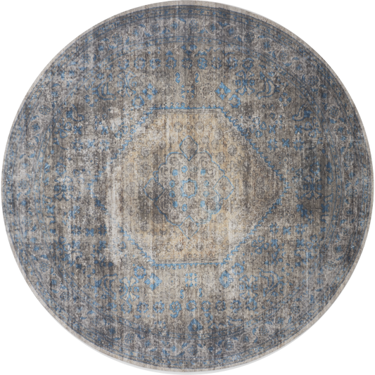 Rug Madel Round Green / Blue ø120 cm