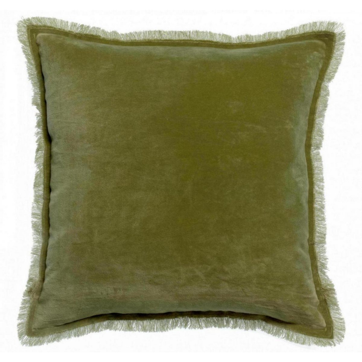 Plain cushion Fara Olive 45 x 45