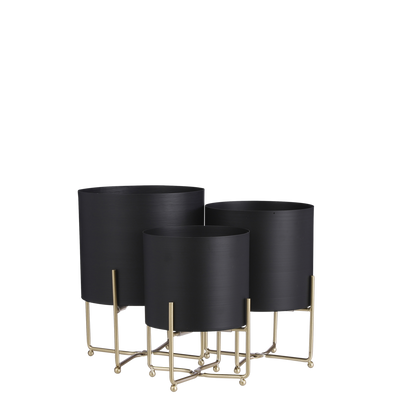 Plant stand set Aries Black