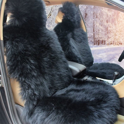 Luxury Real Wool Car Seat Cover – Long Hair Lambskin