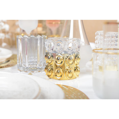 HALF GOLDEN BUBBLE CANDLE HOLDER