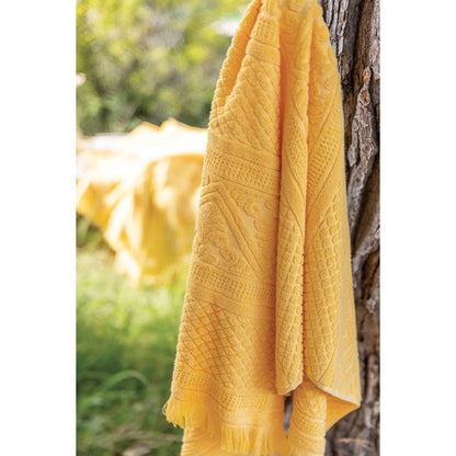 Drap de bain uni Zoe Mimosa 100 x 180