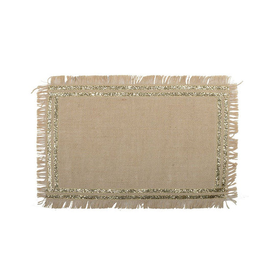 Rectangular base in jute canvas Dore