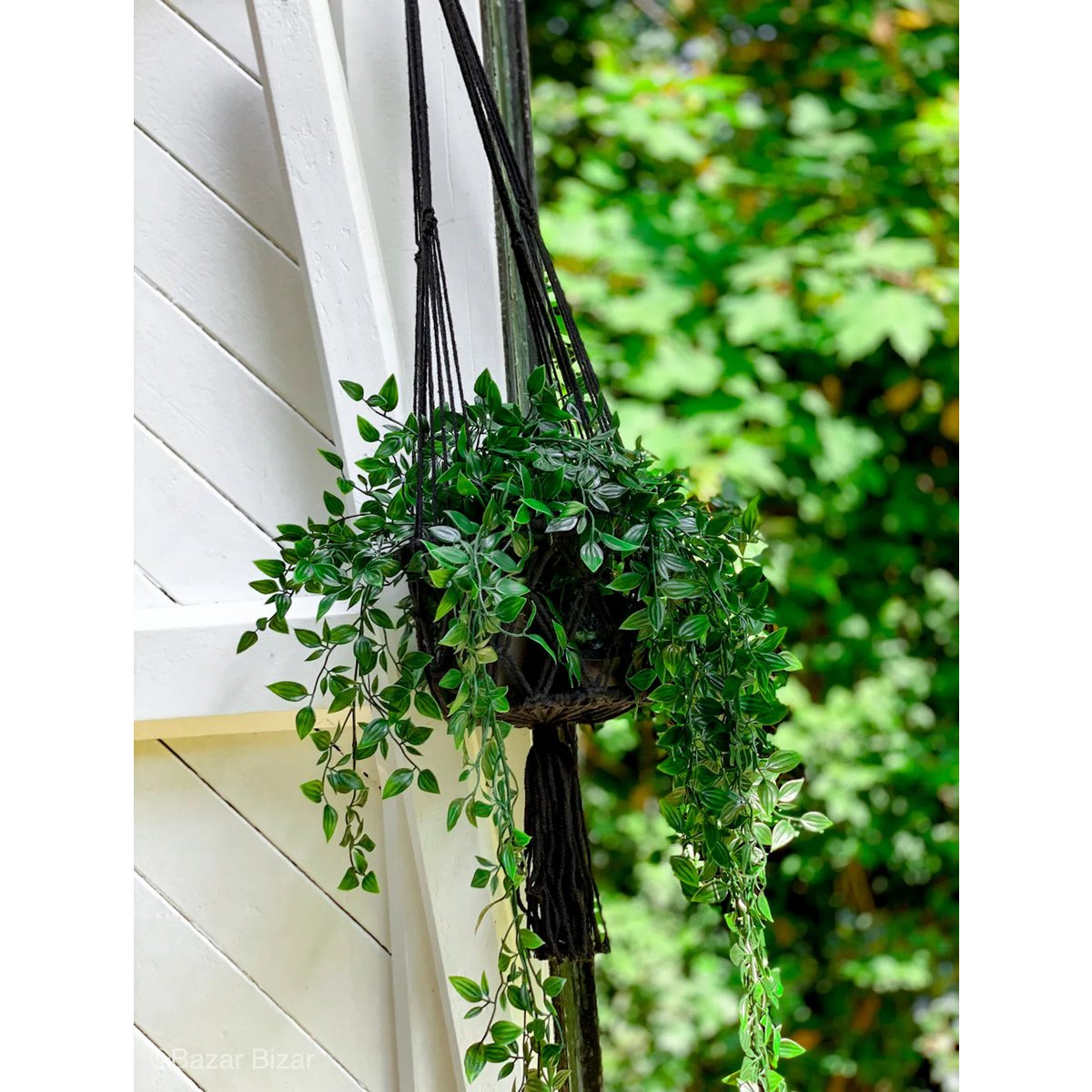 The Macrame Plant Holder - Black - S