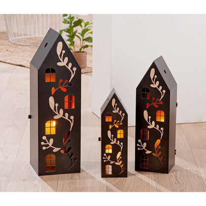 Set of 3 lantern house tendrils, height 50 cm