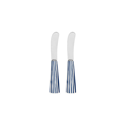 Blue striped spreaders - set of 2