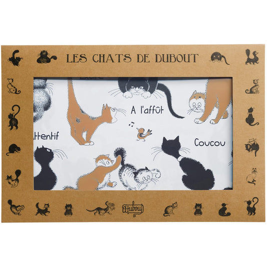 Lot of 2 Dubout Table Sets Attitudes Noir/Roux 30 x 45