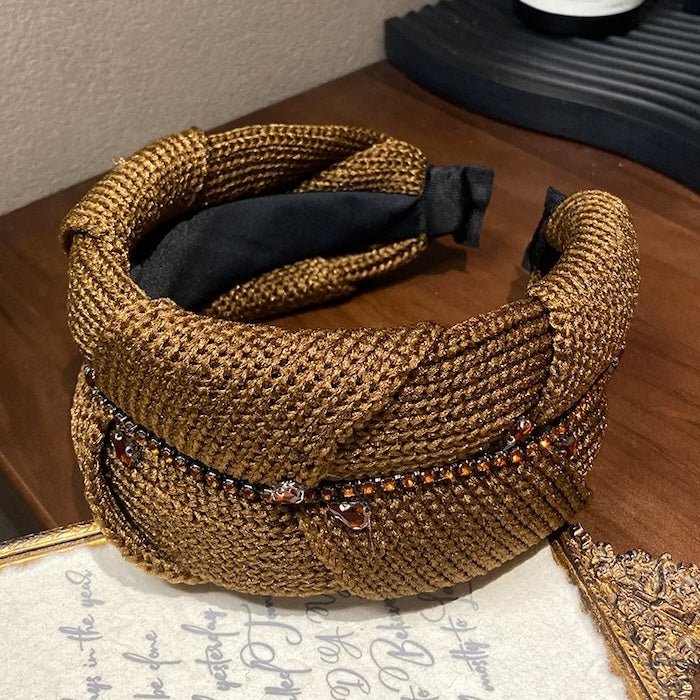 Crystal Embellished Braided Statement Headband