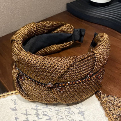 Crystal Embellished Braided Statement Headband