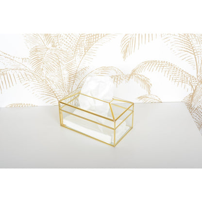 Transparent rectangular handkerchief box 19x11x10cm