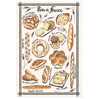Tea towel Pains de France Ecru