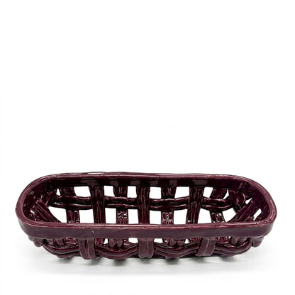 Burgundy fruit basket 32.1x11.1x8.8cm
