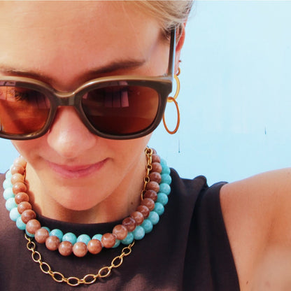 Oval linked necklace