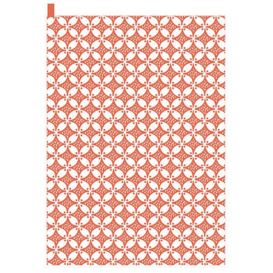 Red recycled Fatou tea towel 50 x 70
