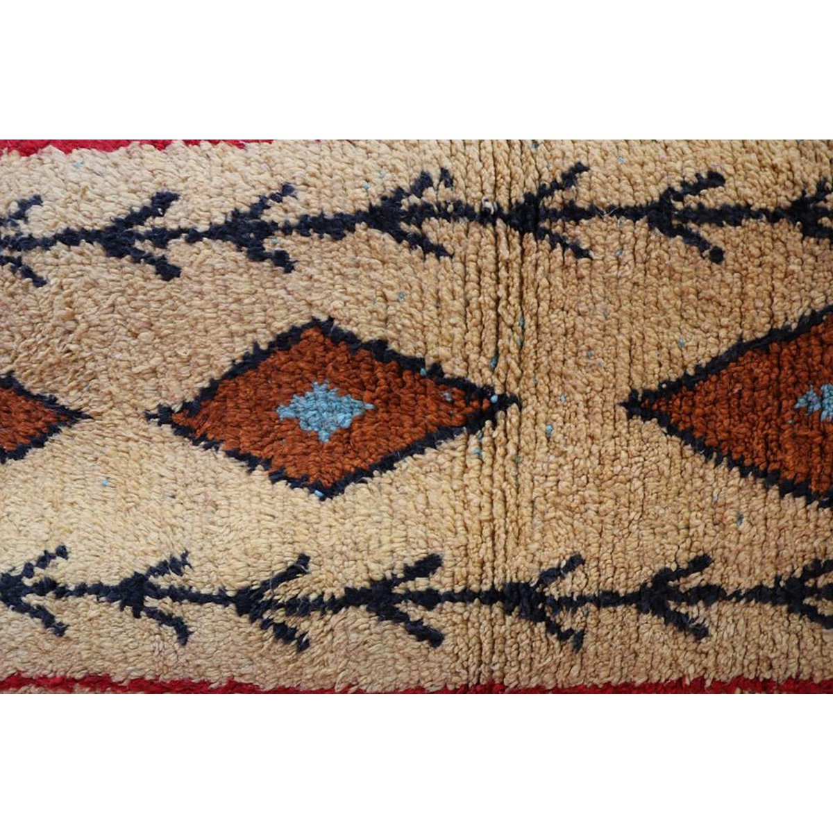 Pure wool Moroccan Berber hallway rug 73 x 343 cm