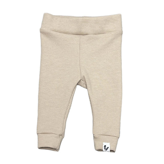 Newborn pants waffle dark beige