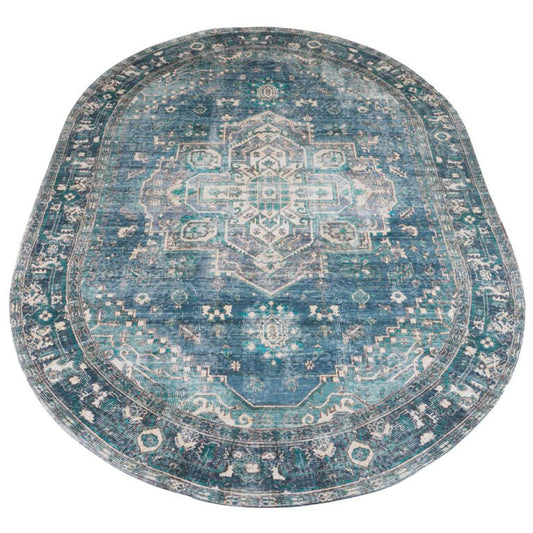 Rug Nora Petrol – Oval 200 x 290 cm
