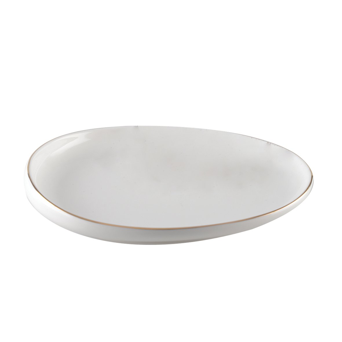 Ceramic white dessert plate