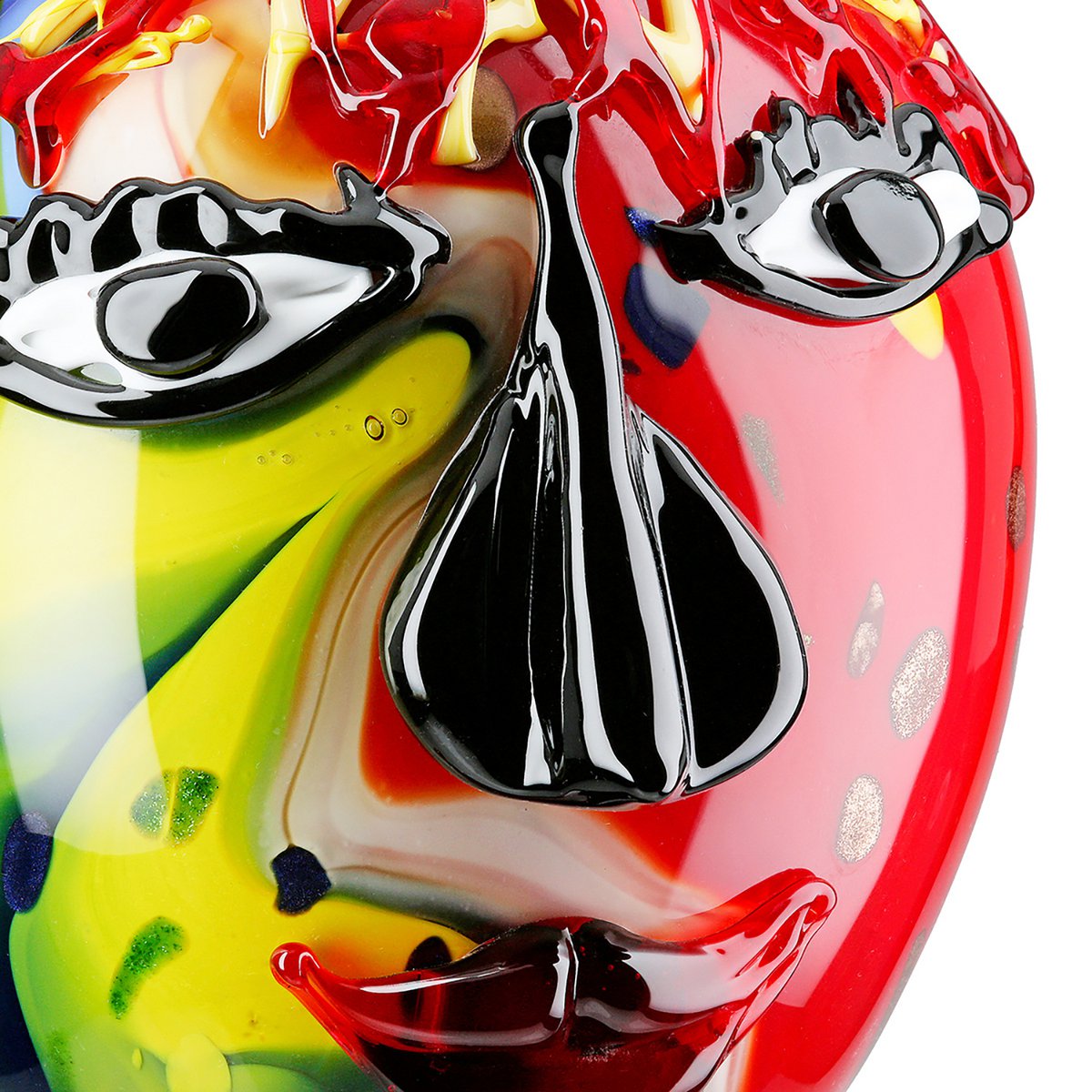 Face vase Andrew, multicolored H.29 cm